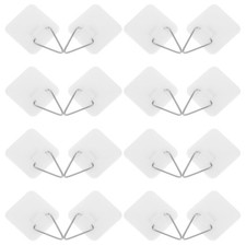 40Pcs Strong Adhesive Plastic Picture Hooks for Hanging Frames and Plates White