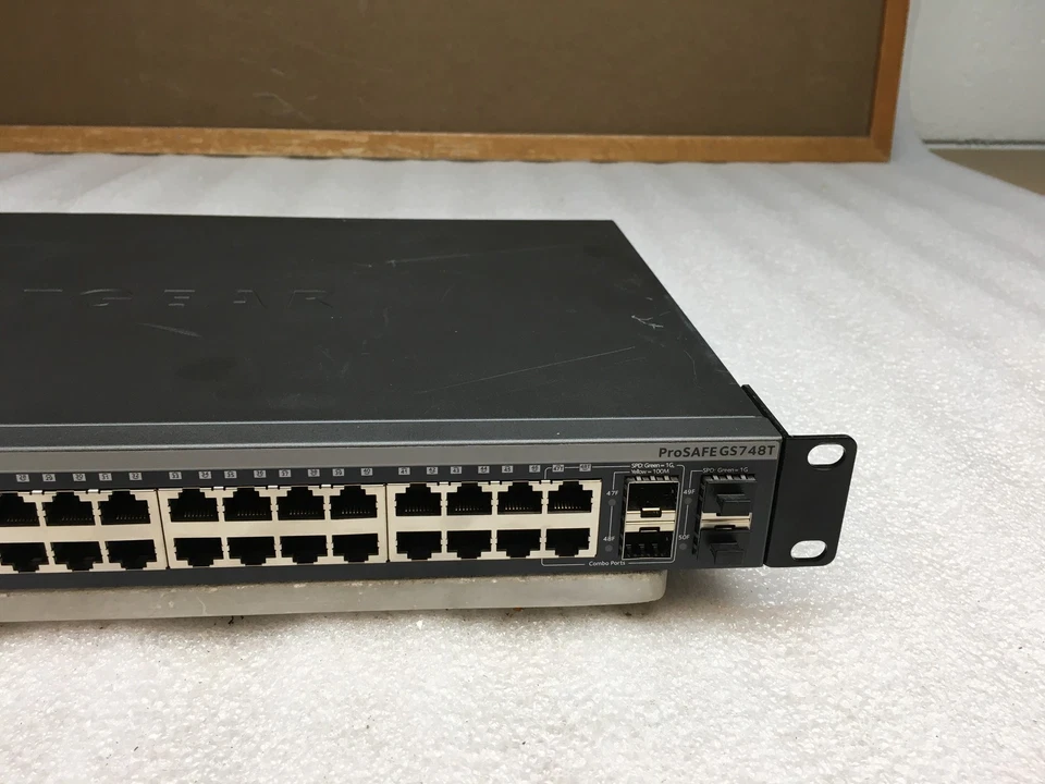 NetGear ProSafe 48-Port Gigabit Smart Network Switch GS748T w/ Rack Ears - Image 3 of 4