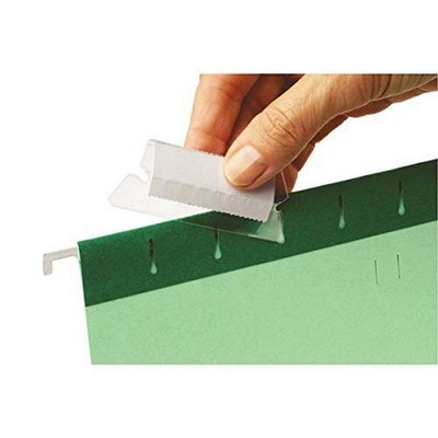 Rexel Laschen und Etiketten für klassische Hängeregister, 1er Pack, weiß 