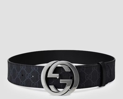 GUCCI Logo Canvas GG Supreme Gürtel Größe 80 ORIGINAL UVP 480£ #F4
