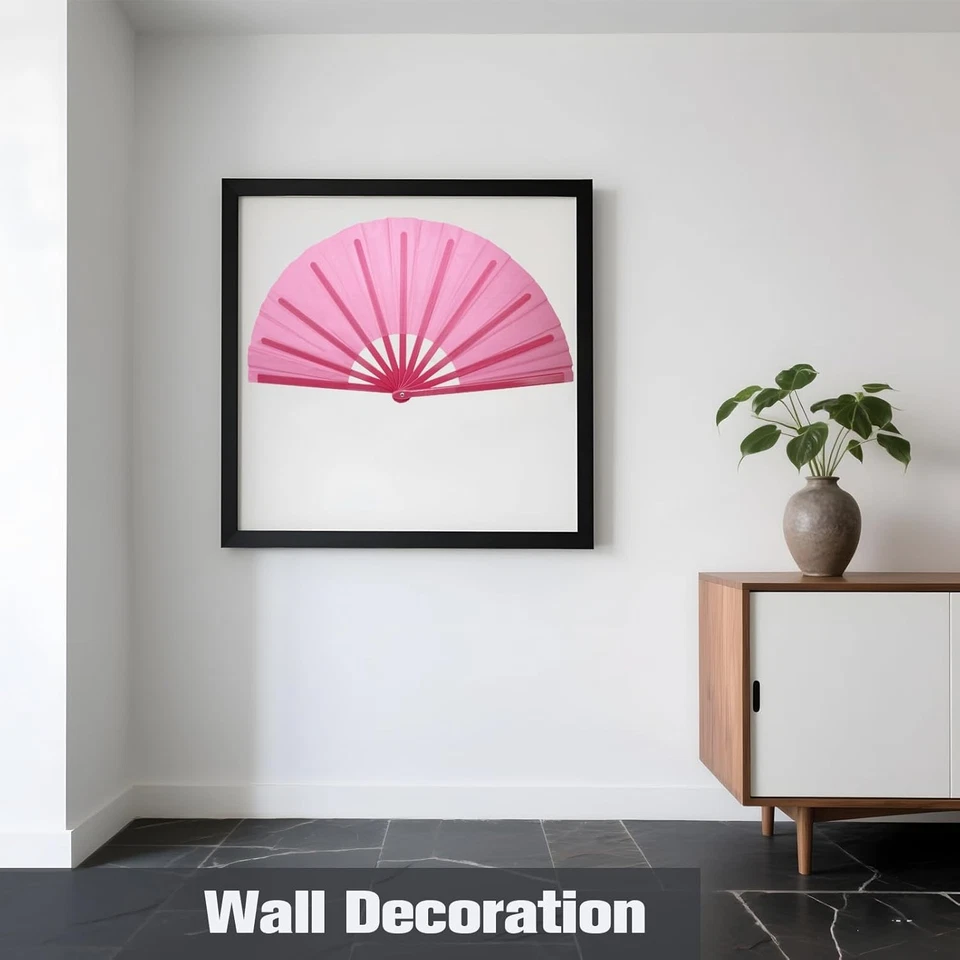 QIRMIZI 2 PIEZAS Grandes Ventiladores Rave Clack Popping Line Rosa Profundo, Azul Real Foto 3 de 4