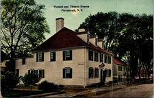Vintage Wendell and Tibbetts Houses Postcard Portsmouth NH Tichnor Bros