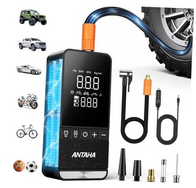 Tire Inflator Portable Air Compressor, 150 PSI Cordless Smart Air Pump for Car