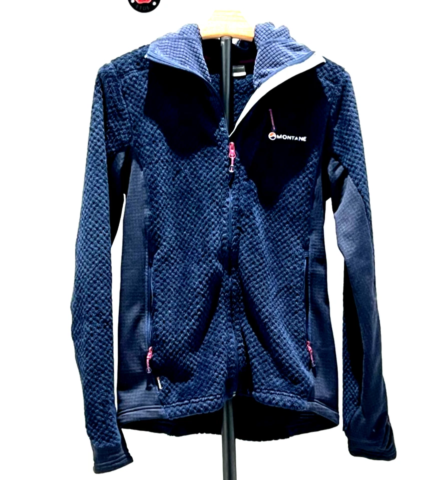 Talla 10W Montane Wolf Sudadera con Capucha Chaqueta Polar Azul Polartec Termo Rejilla Tela Bolsillo Foto 3 de 4