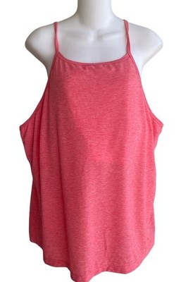 Gap Fit Breathe Orange Tank Top Shelf Bra Padded Workout Athletic Woman XXL New