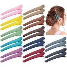 24 Pack/12 Pairs 3" Plastic Matte Hair Clips for Styling Sectioning Salon 