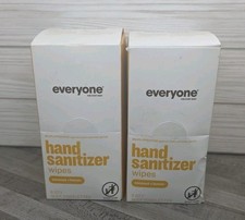 Everyone Hand Sanitizer Wipes, 90 Wipes Per Box , Coconut and Lemon 2 Pack