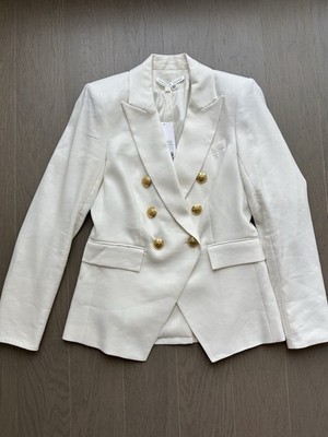 Veronica Beard MILLER Dickey jacket off white gold double breasted With Tags 4