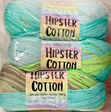 Premier Hipster Cotton Yarn 3 Pack  Cool Breeze  