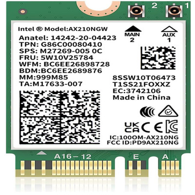 AX210NGW WiFi-Karte 6 GHz Wi-Fi 6E 11AX MU-MIMO