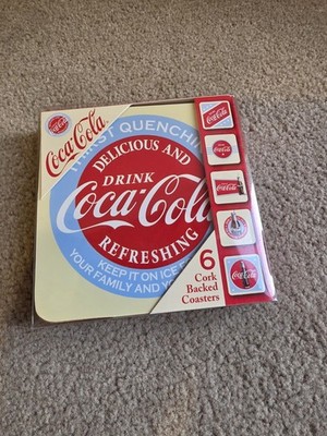 Coca Cola Americana Thema Korken Unterlegt Getränke Untersetzer Neu Vintage