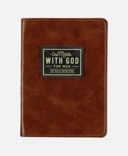 One Minute with God for Men 365 Devotions, Brown Faux Leather Flexcover