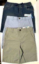 LOT of 3 Boys Size 10 Carter's Osh Kosh Jean Blue Tan Shorts NWT