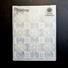 FOULARD Anna Griffin Embossing Folder 4½"×5¾" Elegant Ornate Background  bb279