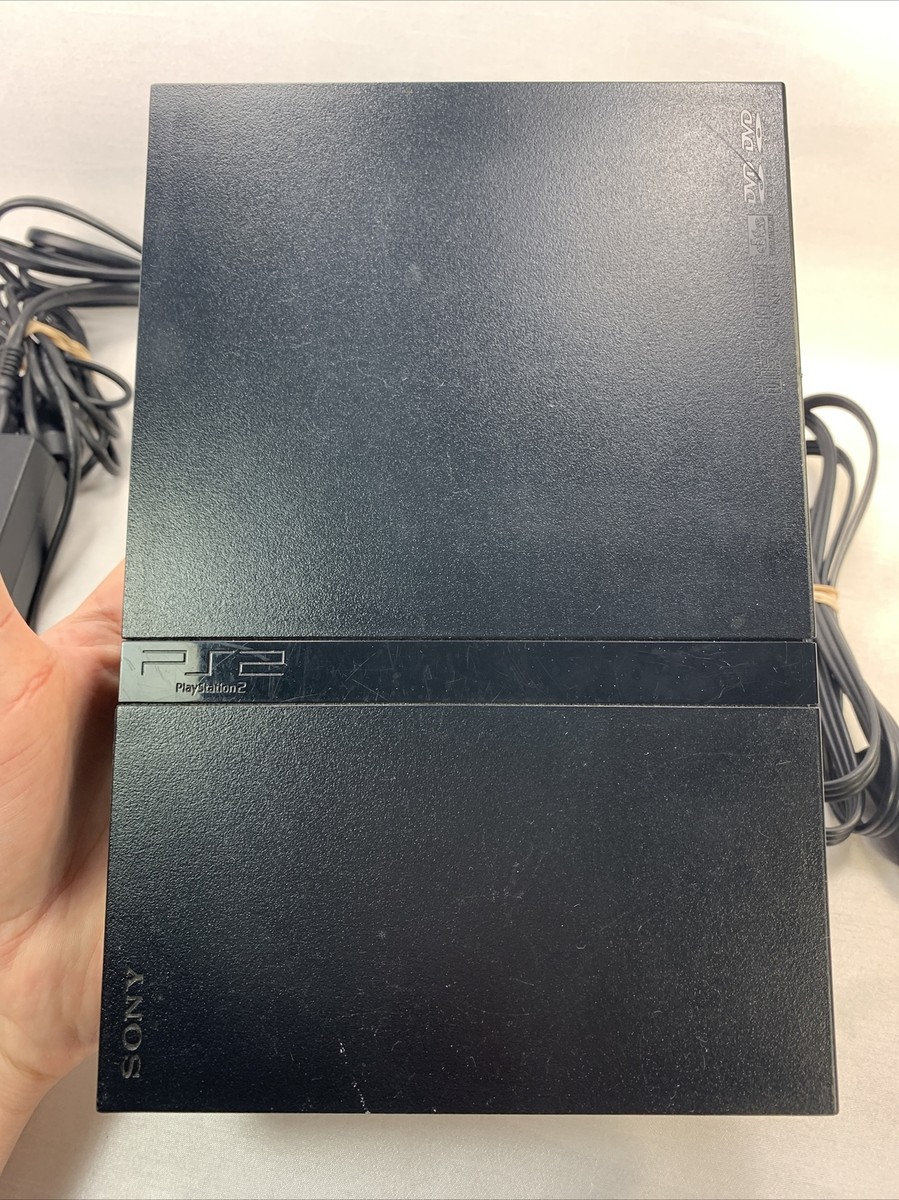 Playstation 2 PS2 Slim Black Sony Console SCPH-77001 Broken Playstation 2 PS2 Slim Black Sony Console SCPH-77001 Broken