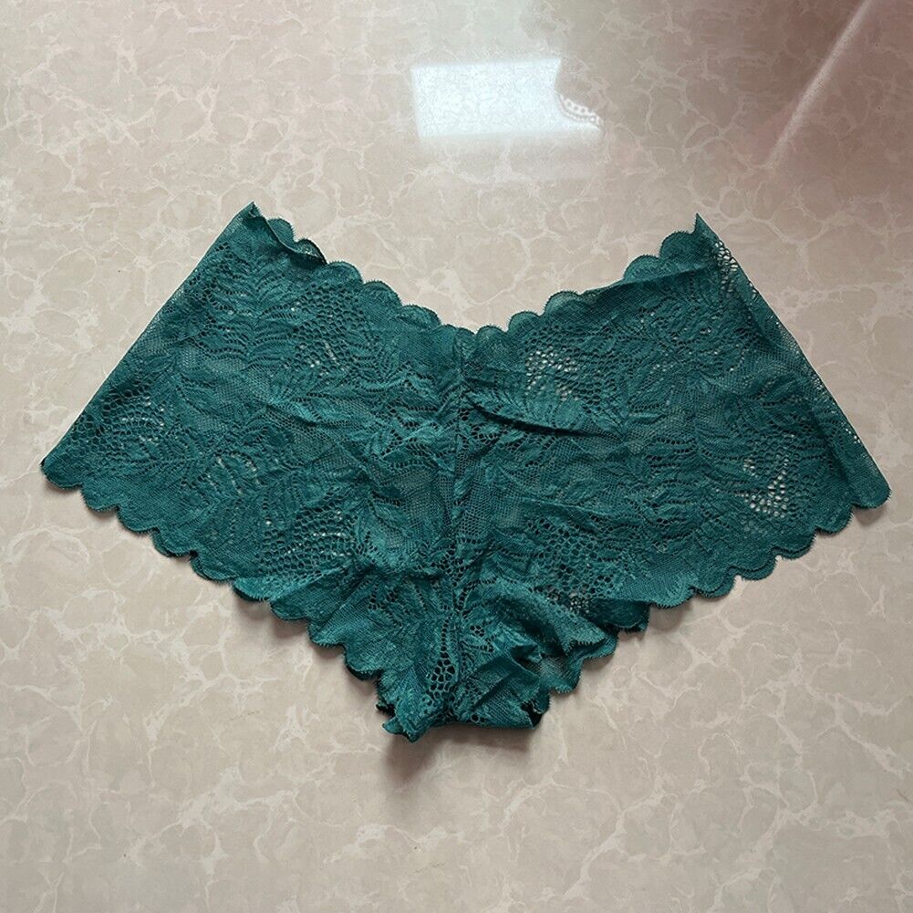 Sexy See Through Lace Underwear Boxer Knickers Women's Panties Plus ...