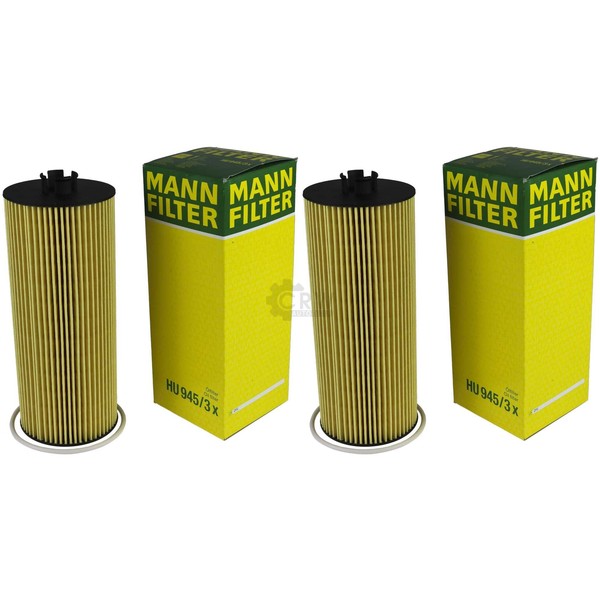 2X Original Mann-Filter ÖLfilter HU 945/3 X Oil Filter-image