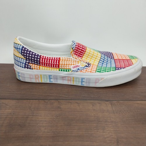 VANS Slip On Rainbow Pride LGBTQ+ Shoes - Womens 10 Mens 8.5 Sneakers - Picture 5 of 11