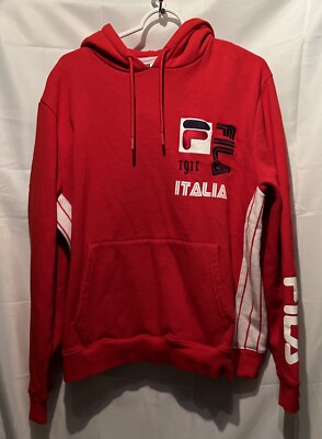 Sudaderas De La Marca Fila FILA NAVY RED HOODIE W/ LOWER HAND