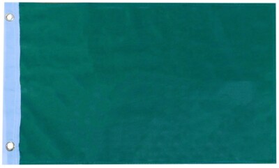 Green Solid Color Plain 12''x18'' Rough Tex 100D Car Boat Flag Grommets