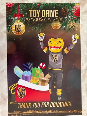 Chance the Mascot Vegas Golden Knights 12/9/18 Toy Drive Poster Season 2