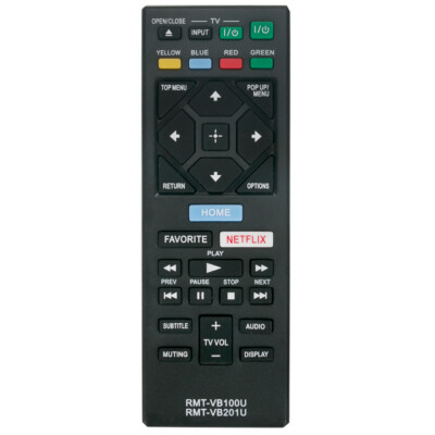 New Replaced Remote for Sony Blu-ray BDP-BX550 BDP-BX650 BDP-S4500 BDP-S6500