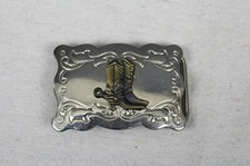 Vintage Cowboy Boots Country Western Rodeo Belt Buckle Made In USA