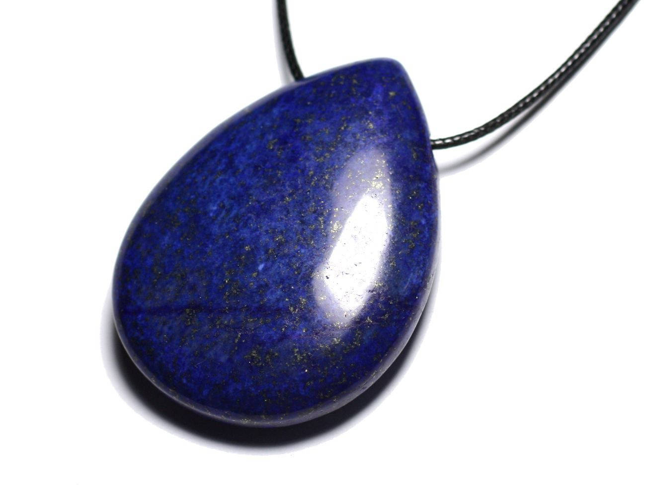 Pendentif Lapis Lazuli bleu nuit 60mm un cadeau unique pour femme elegante
