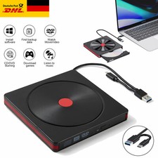 Externes CD/DVD Laufwerk Brenner Player USB-3...