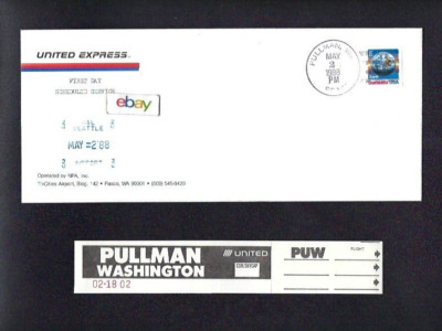UNITED EXPRESS NORTHERN PACIFIC  1ST FLIGHT 5-2-1988 SEA/PULLMAN,WA J-31