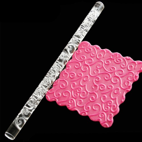 Embossing Acrylic Wave Carving Rolling Pin Non-stick Diy Crafts Clay Accessories - Picture 8 of 18