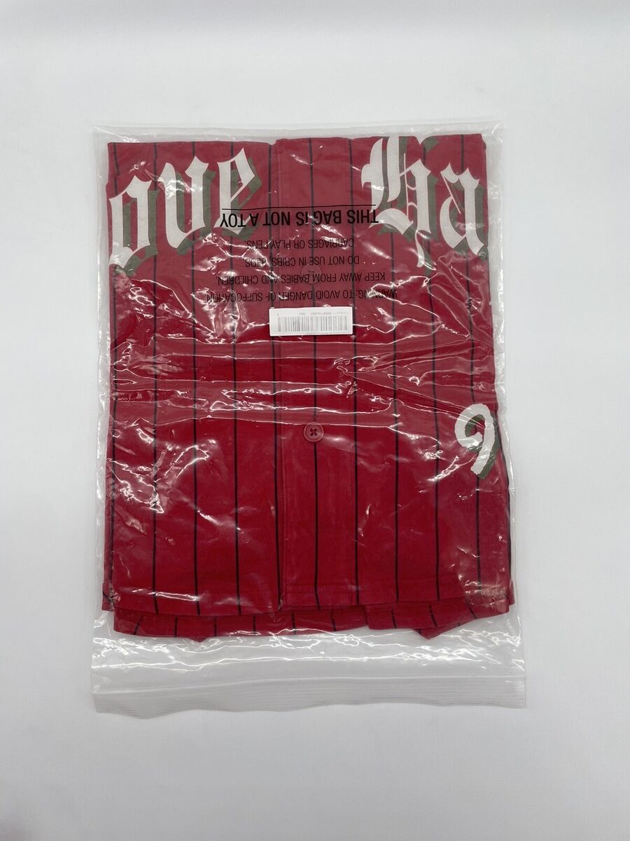 New 2019 SUPREME LOVE HATE BASEBALL JERSEY RED FW19 Size S New 2019 SUPREME LOVE HATE BASEBALL JERSEY RED FW19 Size S