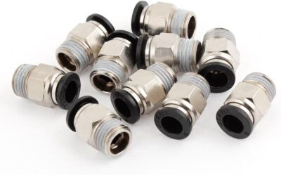 10 Stück 8 mm Rohr 1/4 Zoll PT-Außengewinde Schnellverbinder Druckluftverschraubungen
