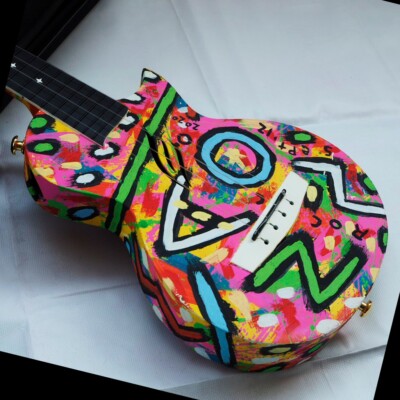 ART  enya ukulele concert painted by Rocco Satoshi