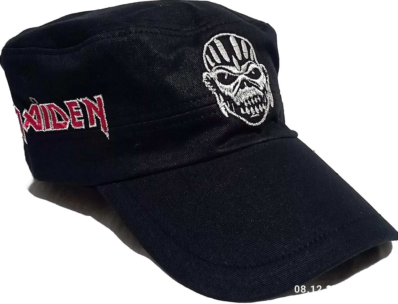 baseball cap men women black army cap with embroidered logo rock band-image