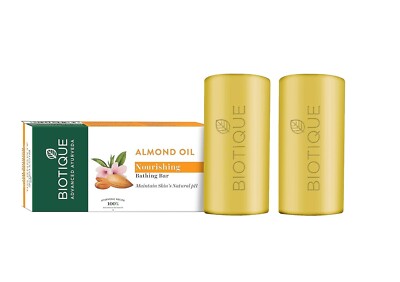 Biotique Almond Oil Nourishing Bathing Bar | Ayurvedic & Organic- 150gm (2 Pack)