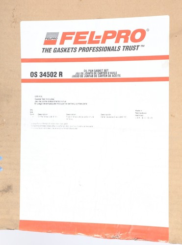 Fel-Pro OS34502R Oil Pan Gasket Set for GM 4.3L Engine, Hyster S120XL - Bild 2 von 7