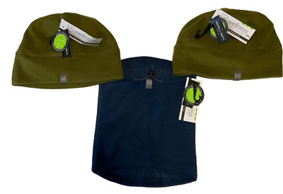 Ur Wellness Antimicrobial Beanie Hat And Neck Gaiter Unisex Adult One Size Green