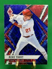 2021 PANINI PHOENIX BLUE VELOCITY #19 MIKE TROUT PARALLEL !