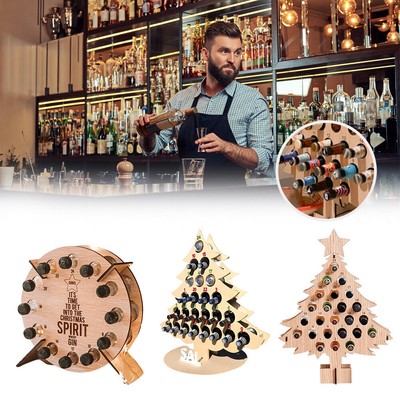 Christmas Tree Wooden Tree Wine Rack 24 Wooden Christmas Tree Mini