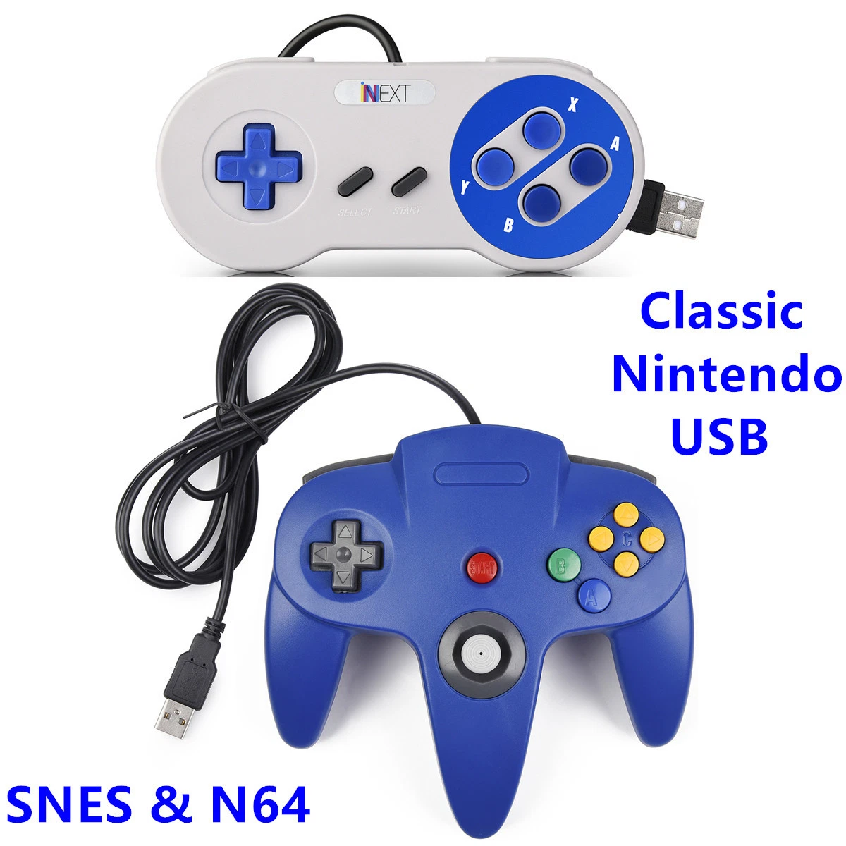  3rd Party Classic Retro N64 Bit USB Wired Controller