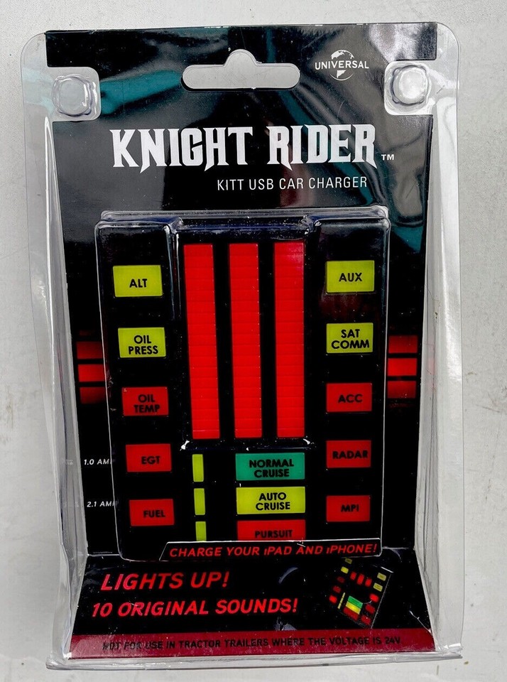 Knight Rider Usb Knight Rider KITT USB Car Charger Voice Box w/ Lights & 10 Original ...