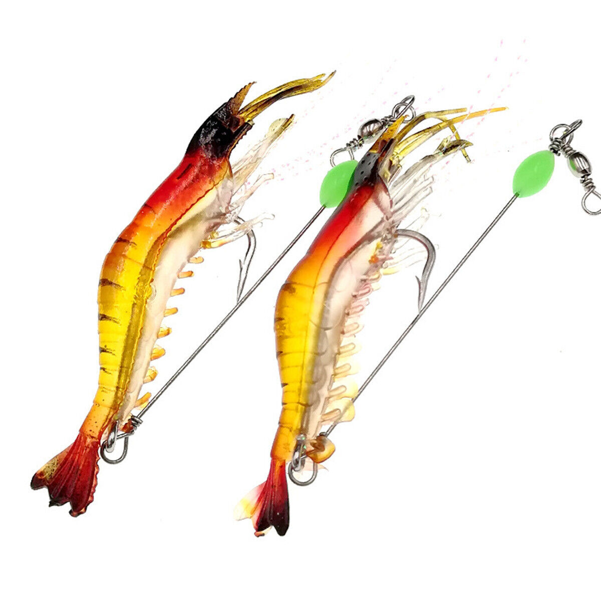 7Pcs Soft Plastic Fishing Lures Tackle Prawn Shrimp Flathead Bream Cod