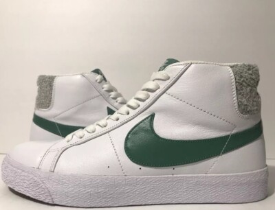 Nike SB Blazer Mid Premium Heel Carpet White/Bicoastel/Green CJ6983-100 Sz 9