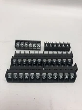 Dinkle 6 Slot Barrier Strip Flat Base Terminal Block 10 Pack Model# DT-B01M-06