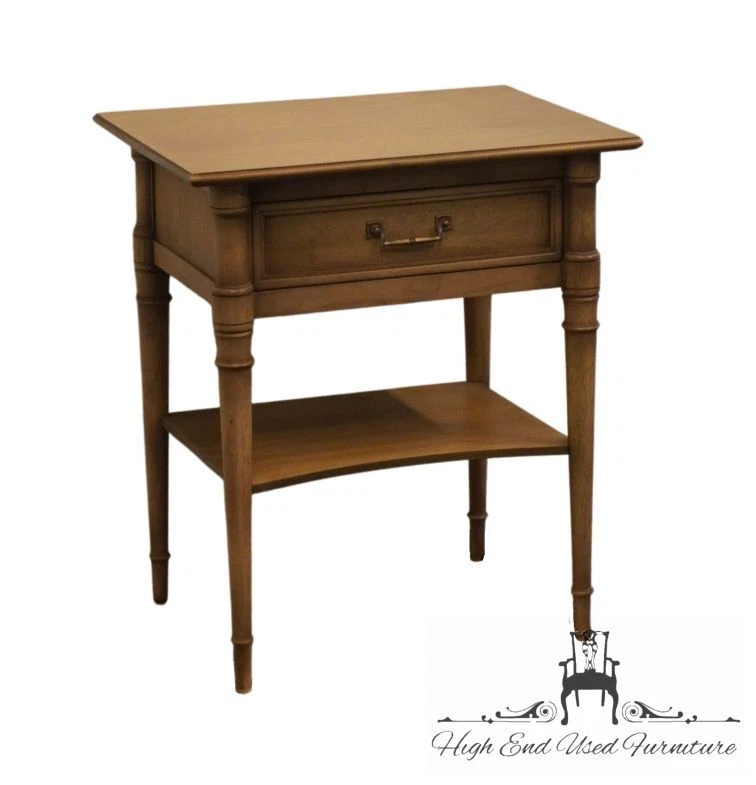 DREXEL FURNITURE Bleached Oak Italian Mediterranean 23" Nightstand - Image 2 of 4