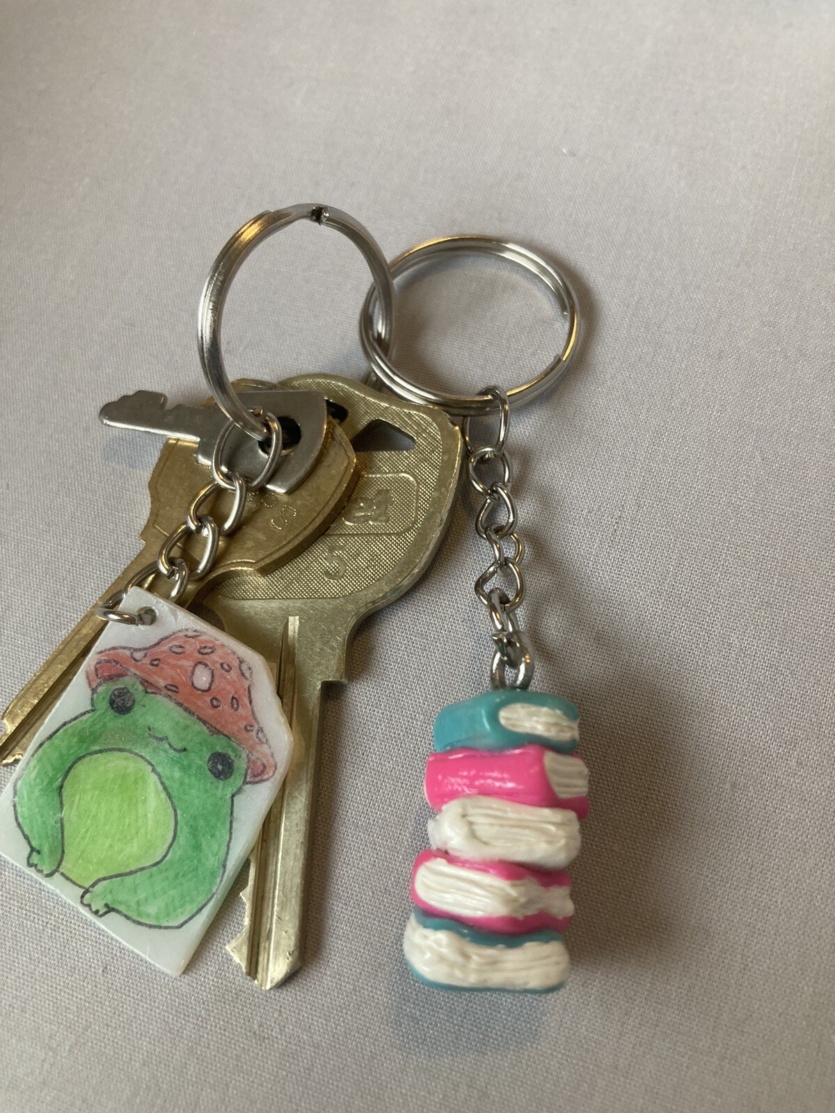 Transgender Pride key chain