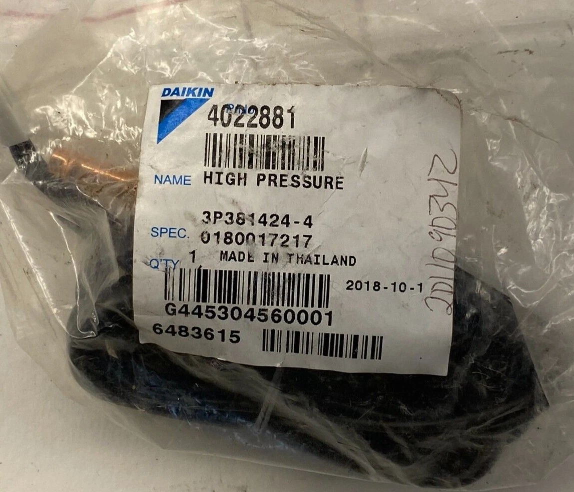 4022881 DAIKIN spare parts for model UAL230DM5M-F HIGH PRESSURE 