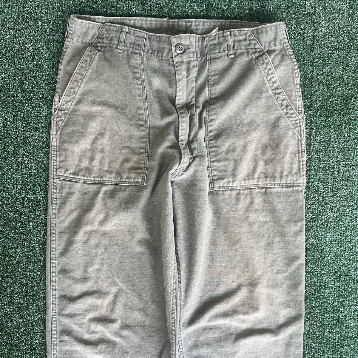 VTG 70s Vietnam War OG-107 Type 1 Zipper Fly Baggy Straight VTG 70s Vietnam War OG-107 Type 1 Zipper Fly Baggy Straight