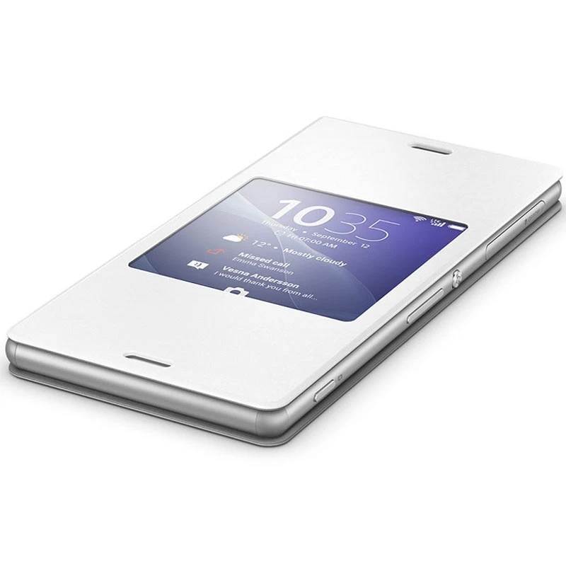FUNDA ORIGINAL SONY XPERIA Z3 COMPACTA ESTILO SCR26 ESTILO VENTANA | BLANCA Foto 3 de 4